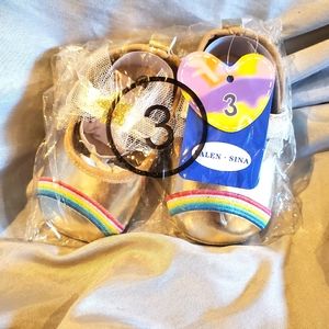 Babygirl shoes with rainbow stripes